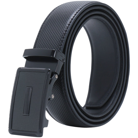 Labnoft Men's Auto-Lock PU Leather Belt, Black