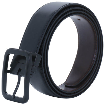 Labnoft Men's Reversible PU Leather Belt (Black & Brown)