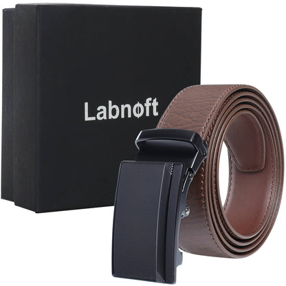 Labnoft Men's Auto-Lock PU Leather Belt, Brown