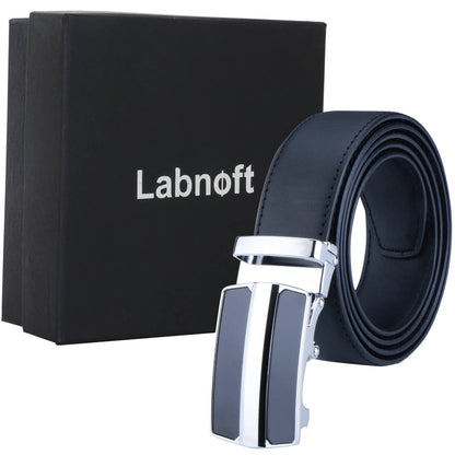 Labnoft Men's Auto-Lock PU Leather Belt, Black