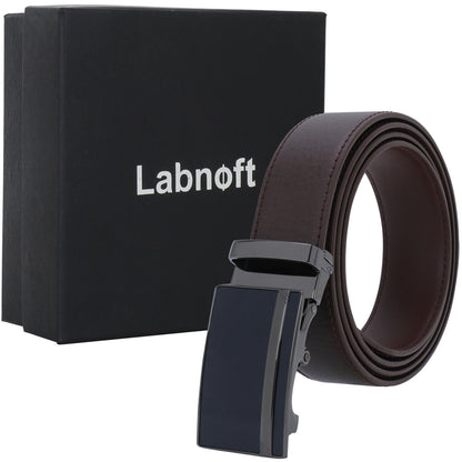 Labnoft Men's Auto-Lock PU Leather Belt, Brown