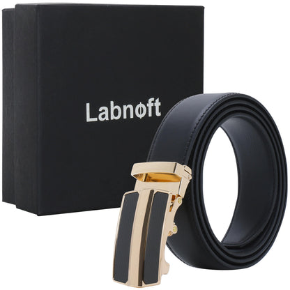 Labnoft Men's Auto-Lock PU Leather Belt, Black