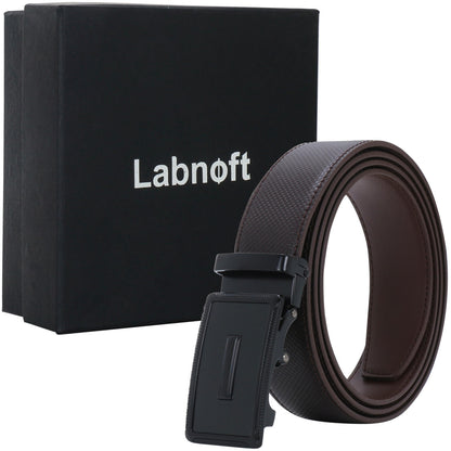 Labnoft Men's Auto-Lock PU Leather Belt, Brown