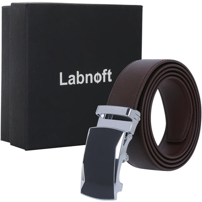 Labnoft Men's Auto-Lock PU Leather Belt, Brown