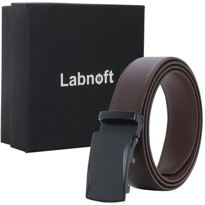 Labnoft Men's Auto-Lock PU Leather Belt, Brown