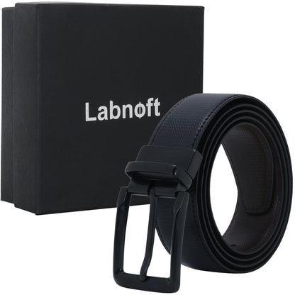 Labnoft Men's Reversible PU Leather Belt (Black & Brown)