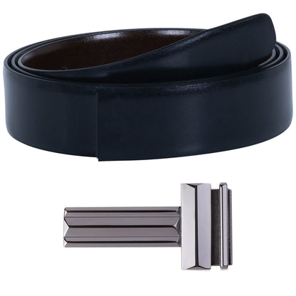 Labnoft Men's Reversible PU Leather Belt (Black & Brown)