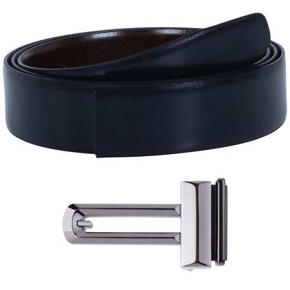 Labnoft Men's Reversible PU Leather Belt (Black & Brown)