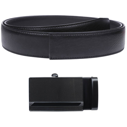 Labnoft Men's Auto-Lock PU Leather Belt, Black