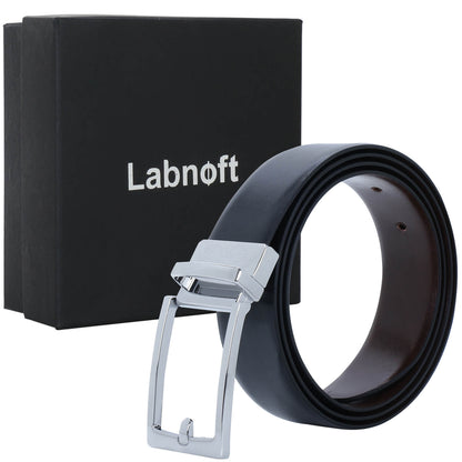 Labnoft Men's Reversible PU Leather Belt (Black & Brown)