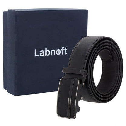 Labnoft Men's Auto-Lock PU Leather Belt, Black