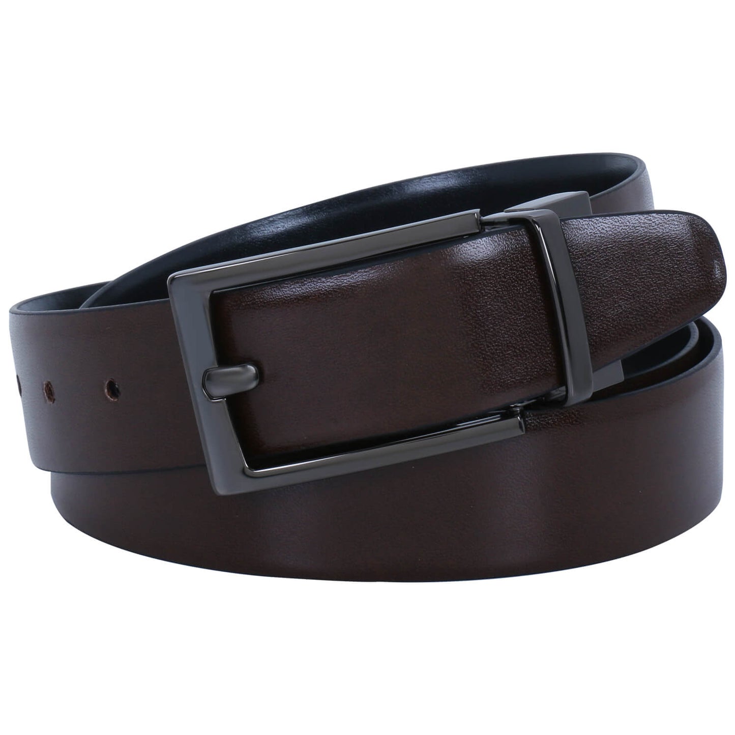 Labnoft Men's Reversible PU Leather Belt (Black & Brown)