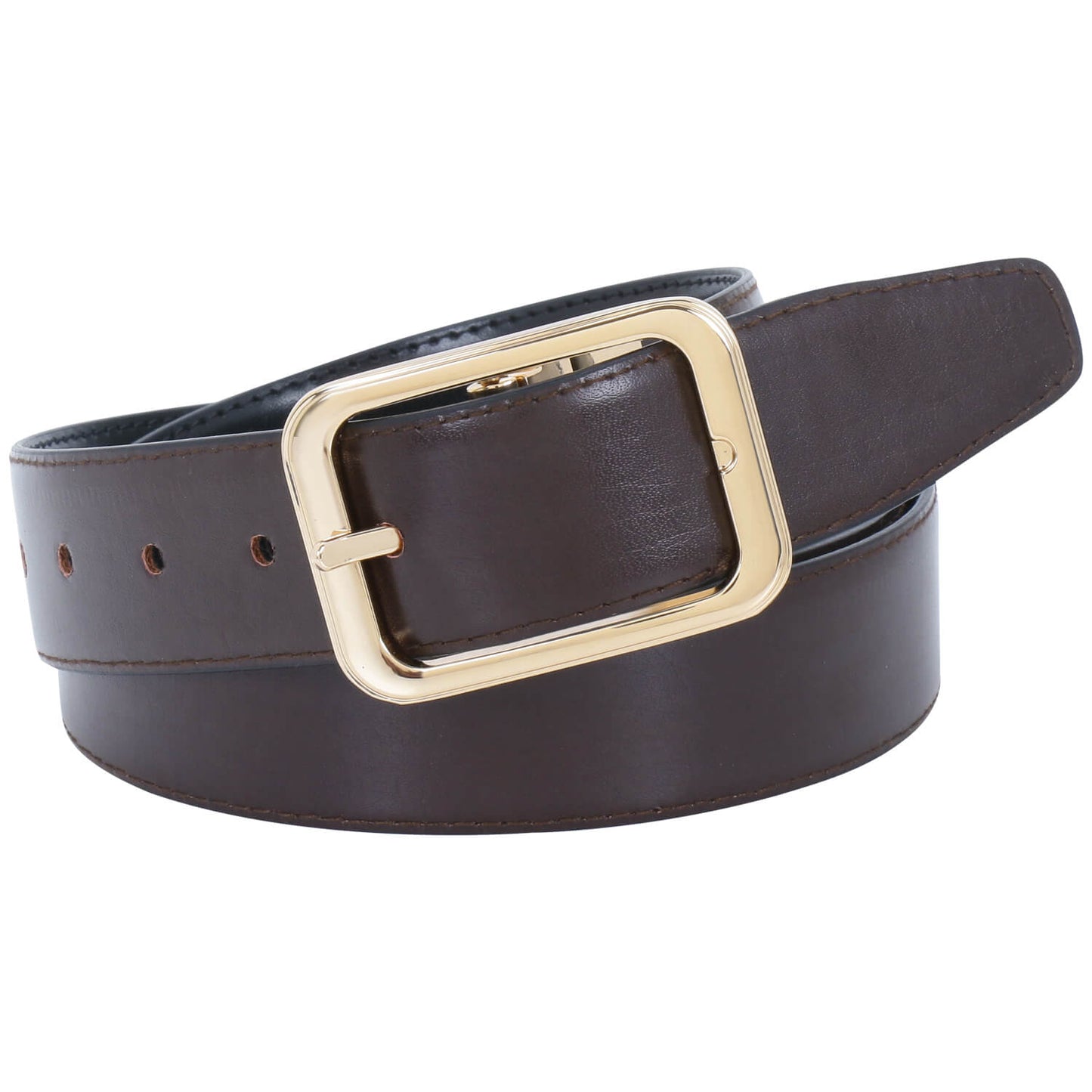 Labnoft Men's Reversible PU Leather Belt (Black & Brown)