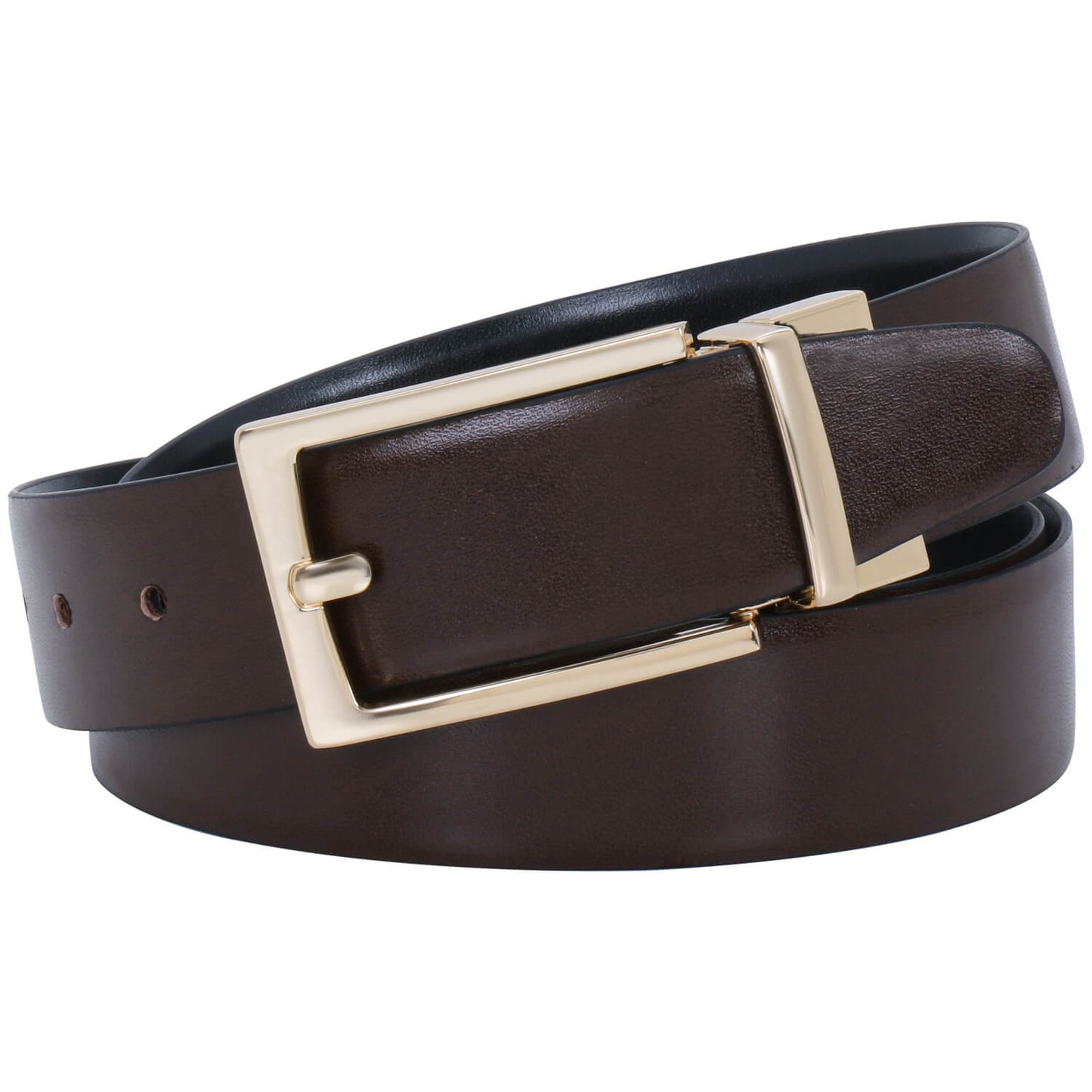 Labnoft Men's Reversible PU Leather Belt (Black & Brown)