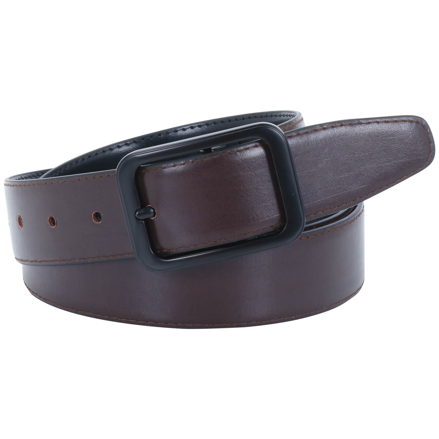 Labnoft Men's Stylish Reversible PU Leather Belt (Black & Brown)