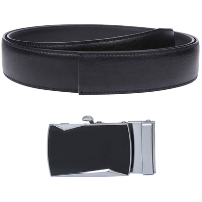 Labnoft Men's Auto-Lock PU Leather Belt, Black