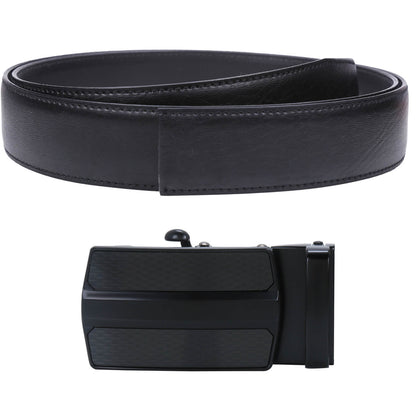 Labnoft Men's Auto-Lock PU Leather Belt, Black