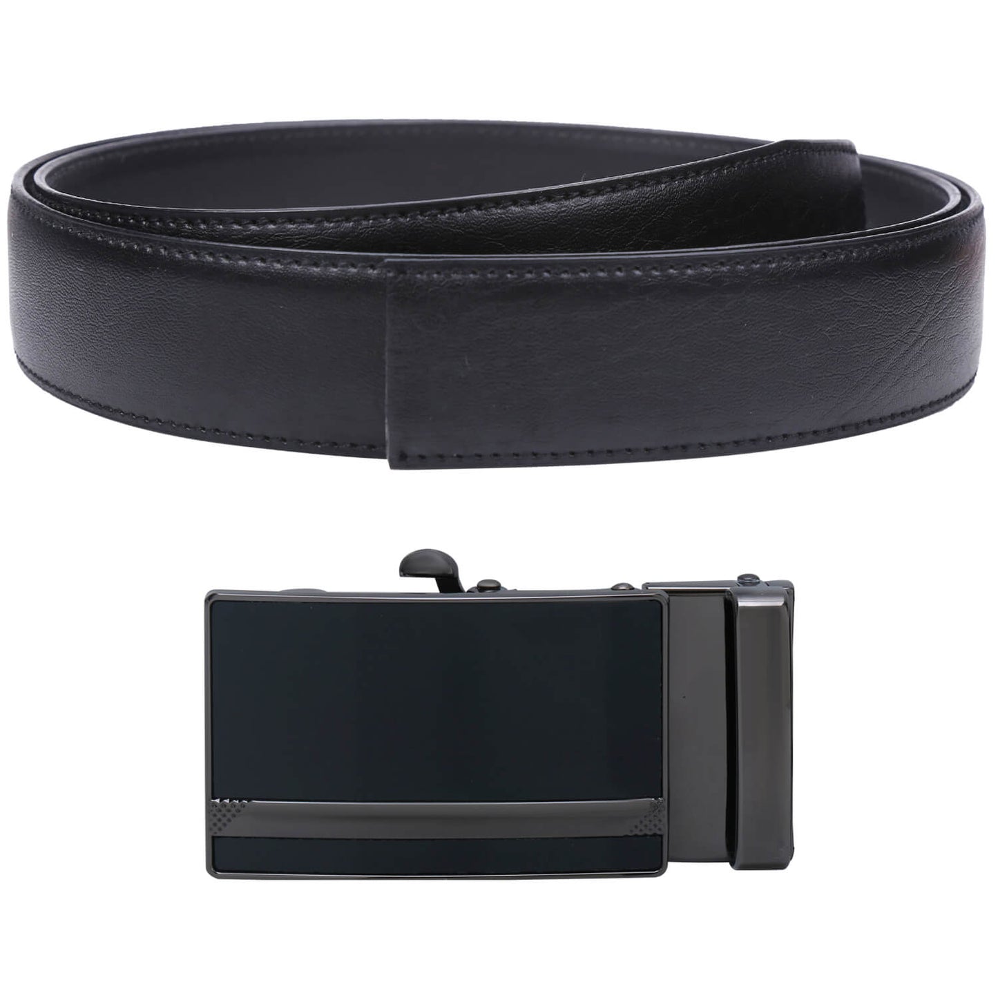 Labnoft Men's Auto-Lock PU Leather Belt, Black