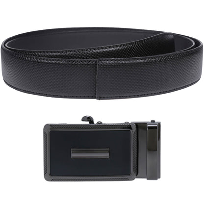 Labnoft Men's Auto-Lock PU Leather Belt, Black