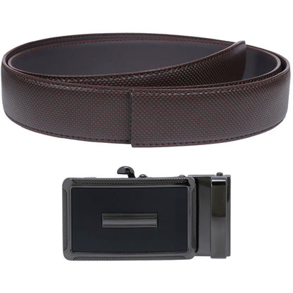 Labnoft Men's Auto-Lock PU Leather Belt, Brown