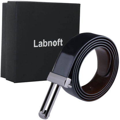 Labnoft Men's Reversible PU Leather Belt (Black & Brown)