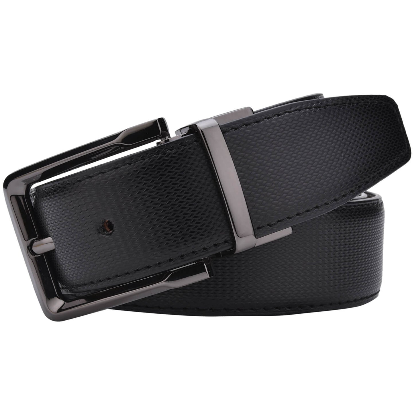 Labnoft Men's Reversible PU Leather Belt (Black & Brown)