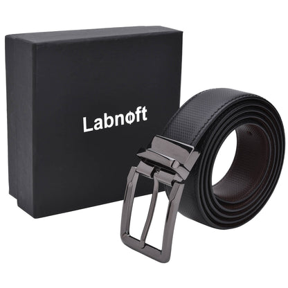 Labnoft Men's Reversible PU Leather Belt (Black & Brown)