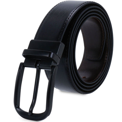 Labnoft Men's Reversible PU Leather Belt (Black & Brown)