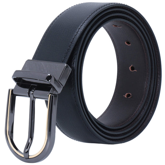 Labnoft Men's Reversible PU Leather Belt (Black & Brown)