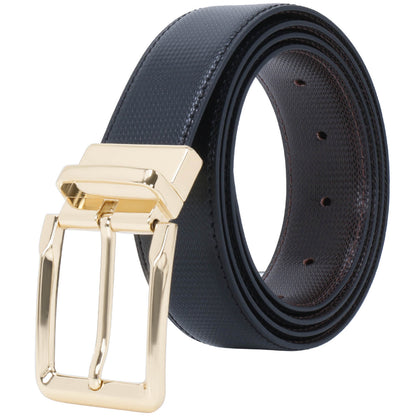 Labnoft Men's Reversible PU Leather Belt (Black & Brown)