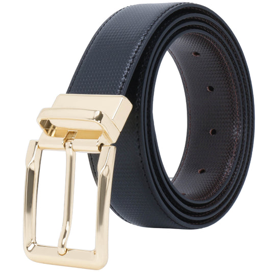 Labnoft Men's Reversible PU Leather Belt (Black & Brown)