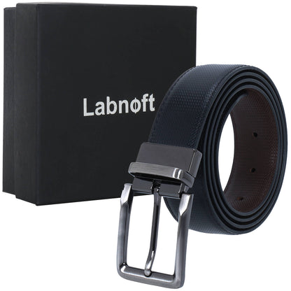 Labnoft Men's Reversible PU Leather Belt (Black & Brown)