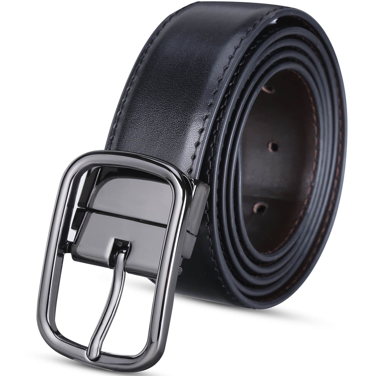 Labnoft Men's Reversible PU Leather Belt (Black & Brown)