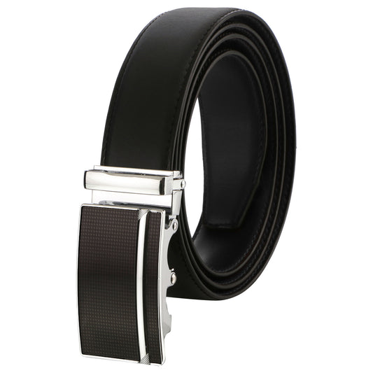 Labnoft Men's Auto-Lock PU Leather Belt, Black