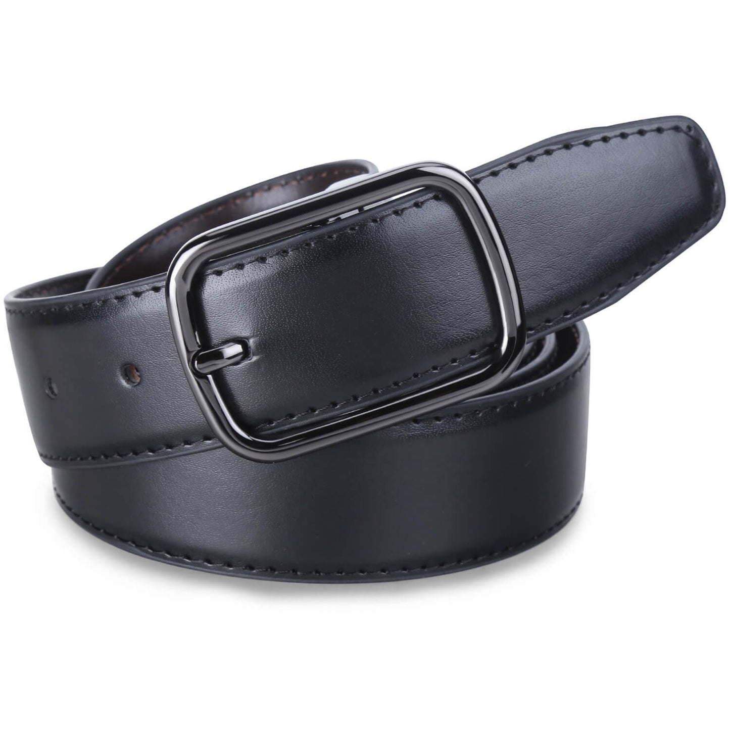 Labnoft Men's Reversible PU Leather Belt (Black & Brown)