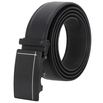 Labnoft Men's Auto-Lock PU Leather Belt, Black