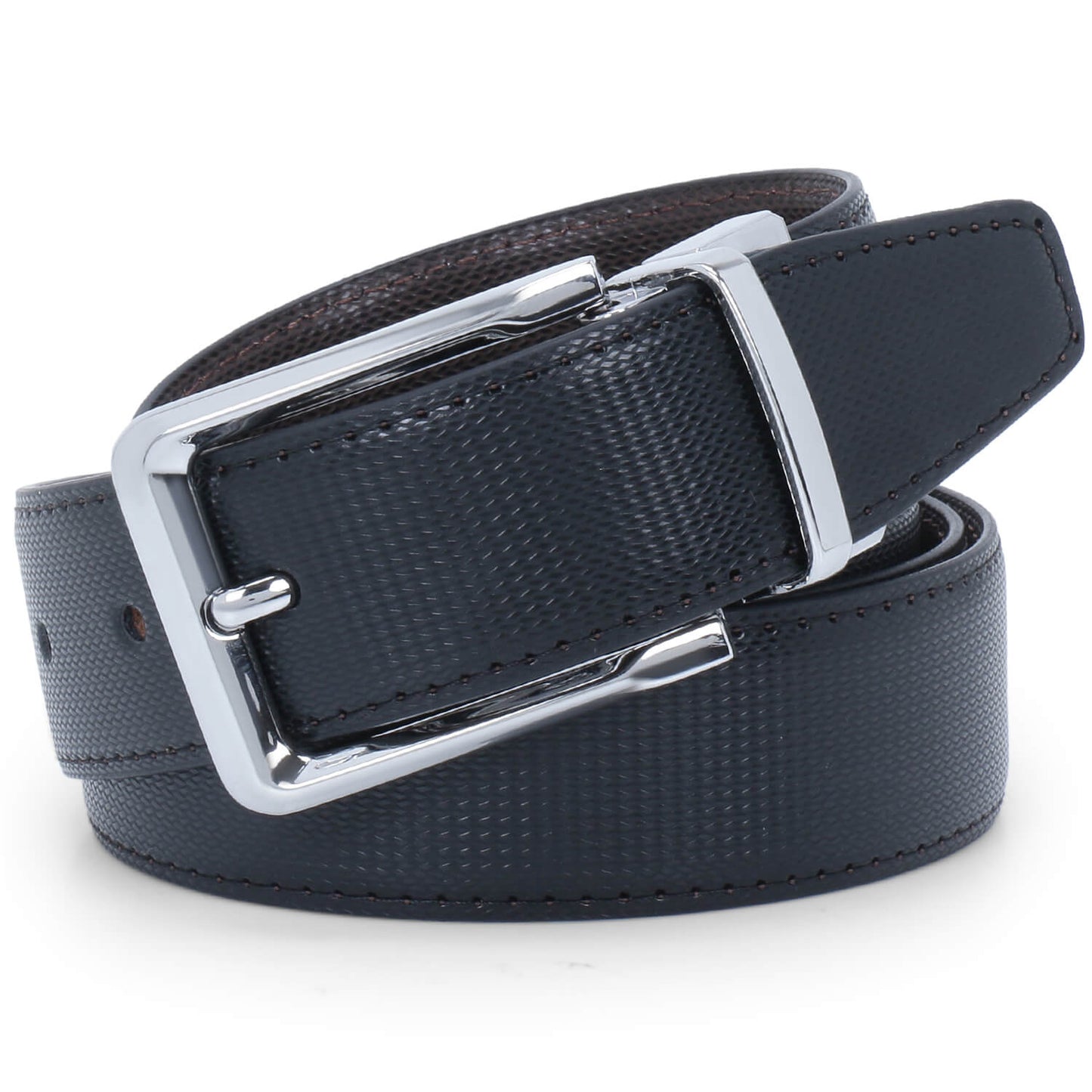 Labnoft Men's Reversible PU Leather Belt (Black & Brown)