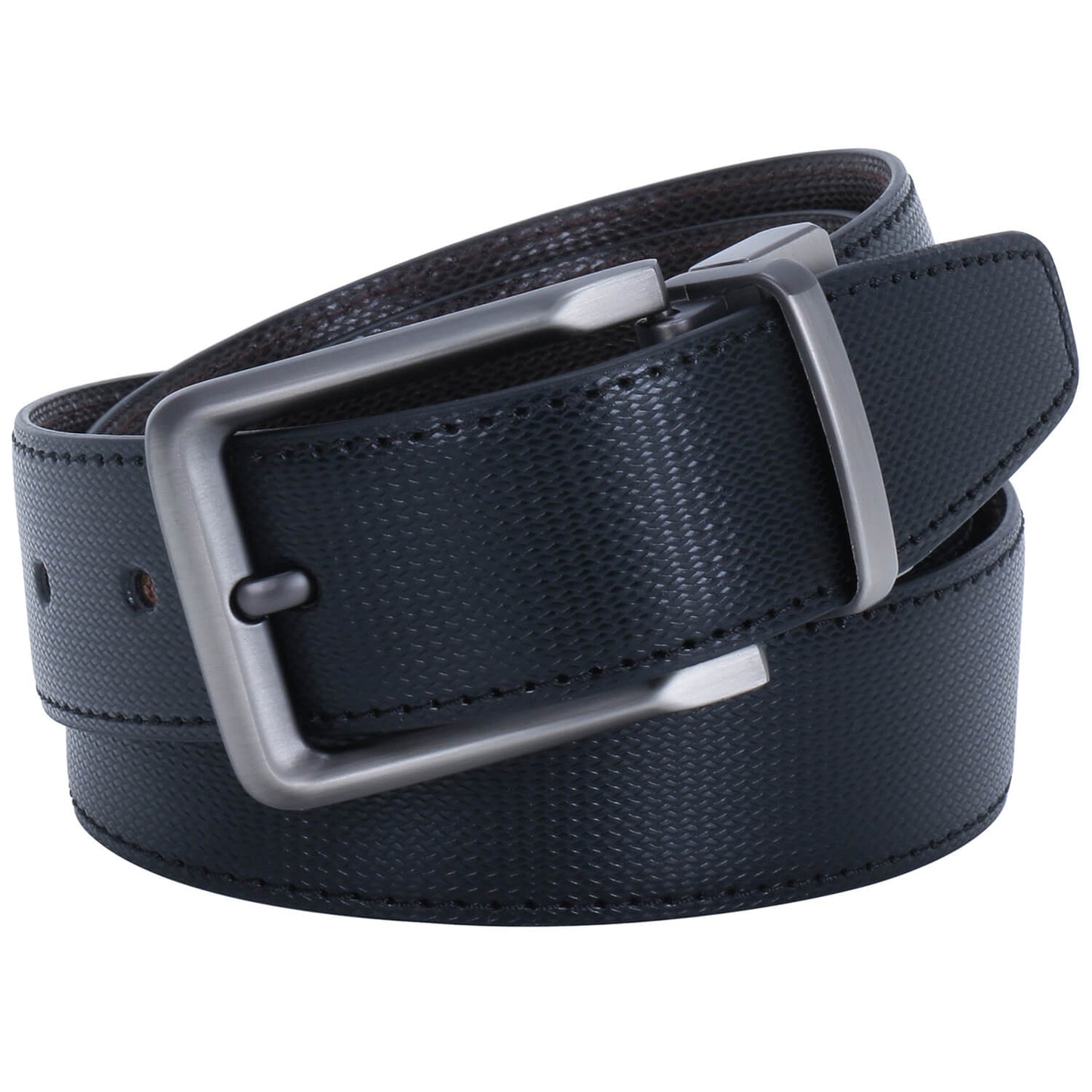 Labnoft Men's Reversible PU Leather Belt (Black & Brown)