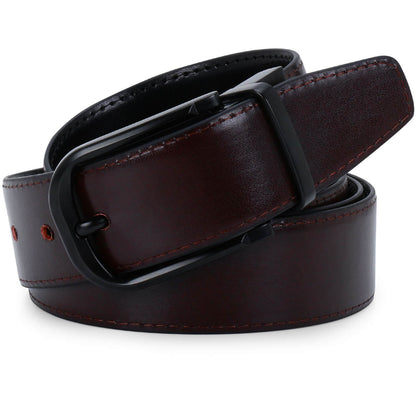 Labnoft Men's Reversible PU Leather Belt (Black & Brown)