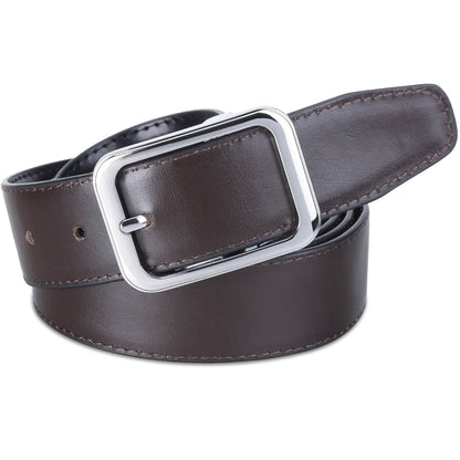 Labnoft Men's Reversible PU Leather Belt (Black & Brown)