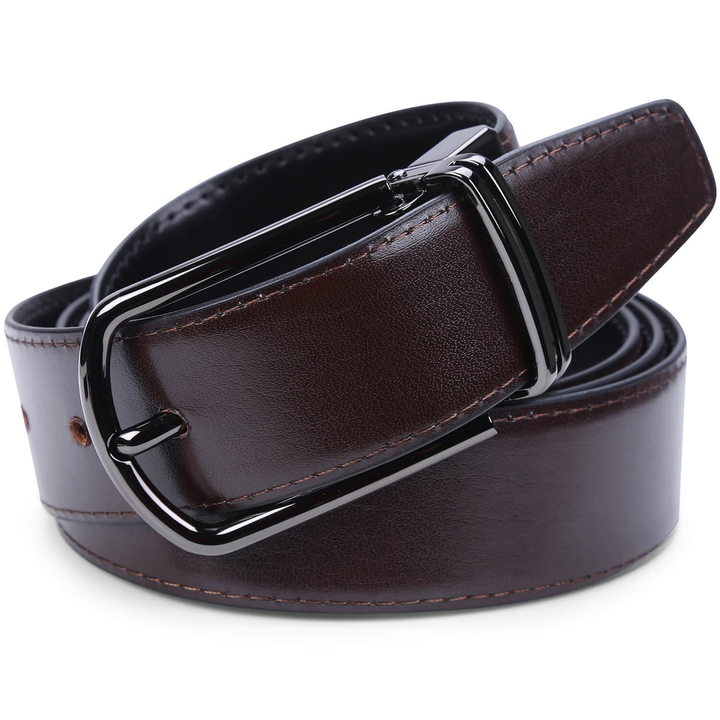 Labnoft Men's Reversible PU Leather Belt (Black & Brown)