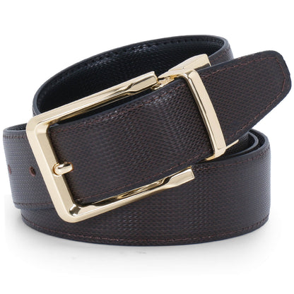 Labnoft Men's Reversible PU Leather Belt (Black & Brown)