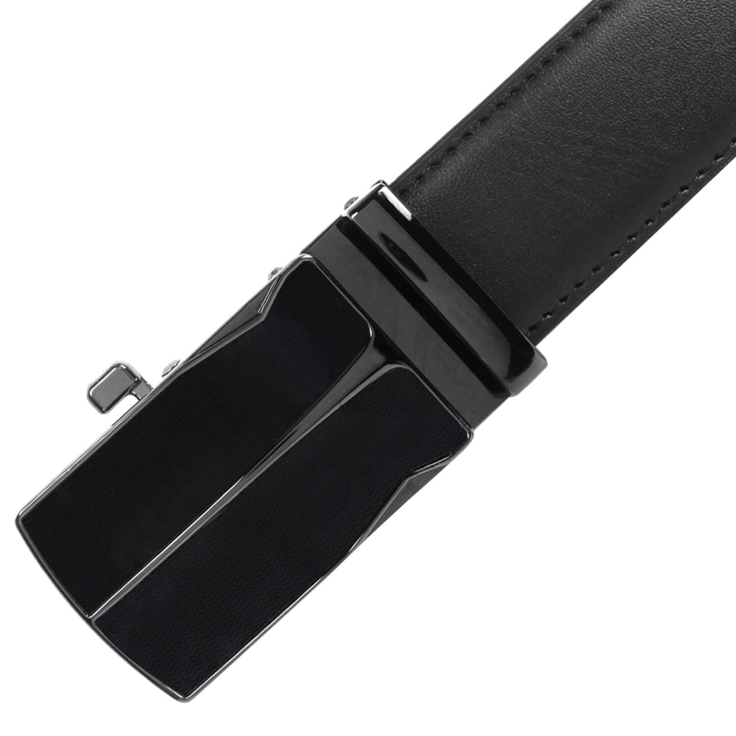Labnoft Men's Auto-Lock PU Leather Belt, Black