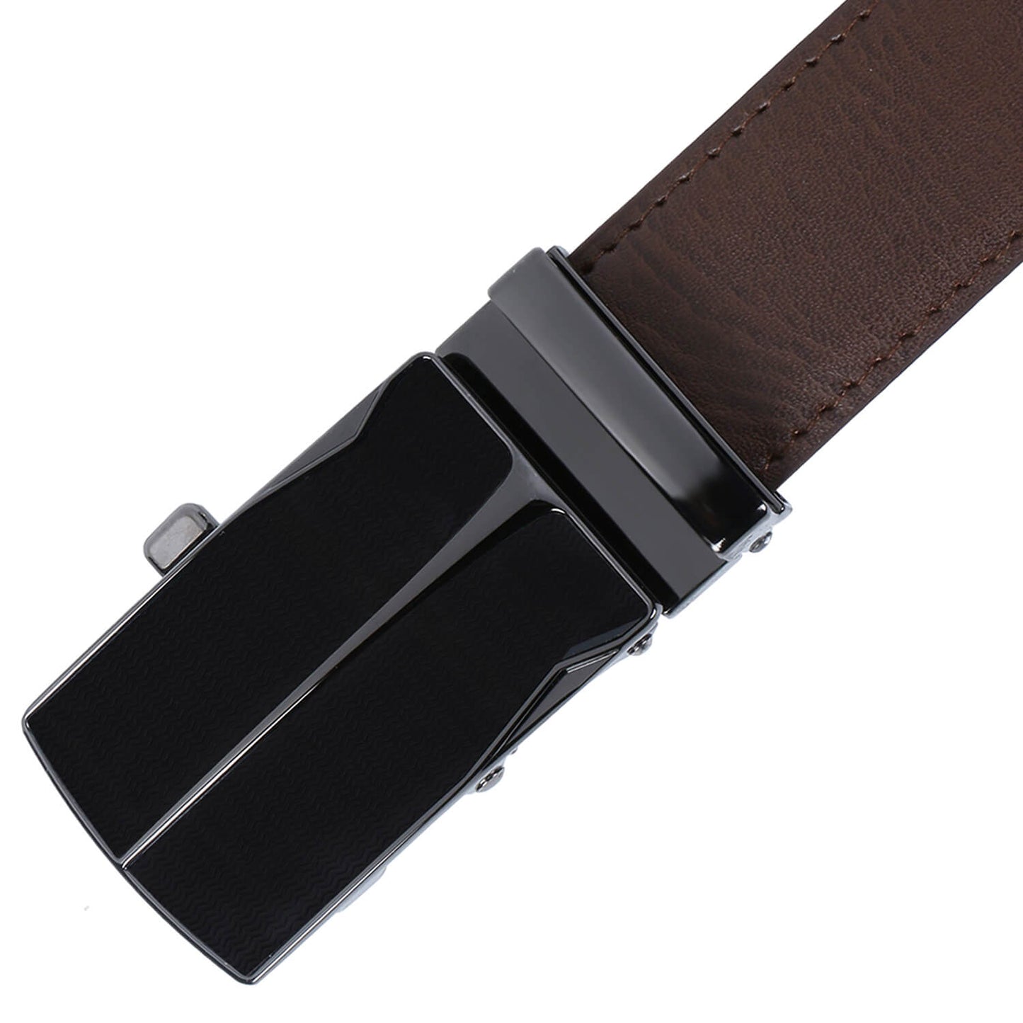 Labnoft Men's Auto-Lock PU Leather Belt, Brown