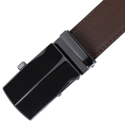 Labnoft Men's Auto-Lock PU Leather Belt, Brown