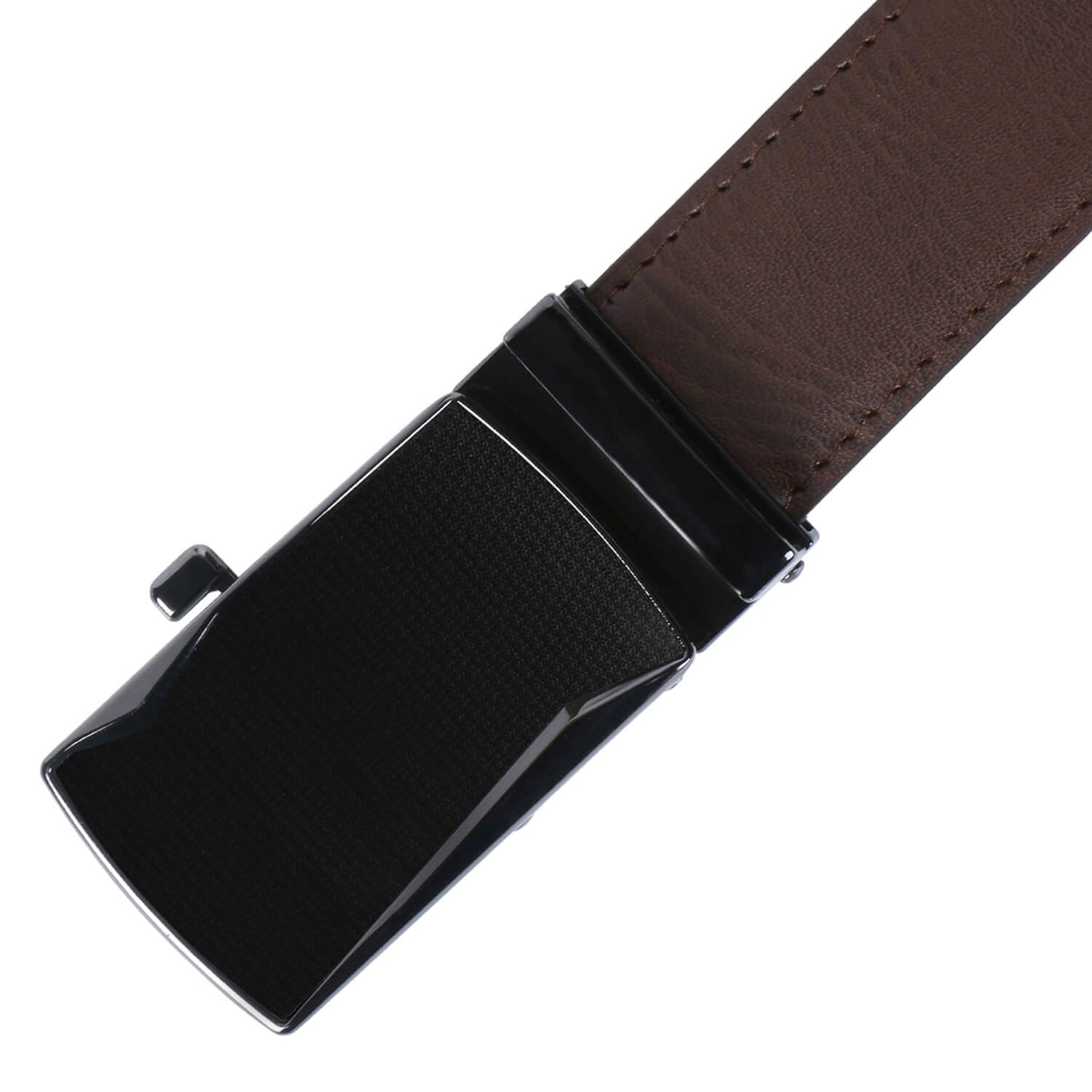 Labnoft Men's Auto-Lock PU Leather Belt, Brown