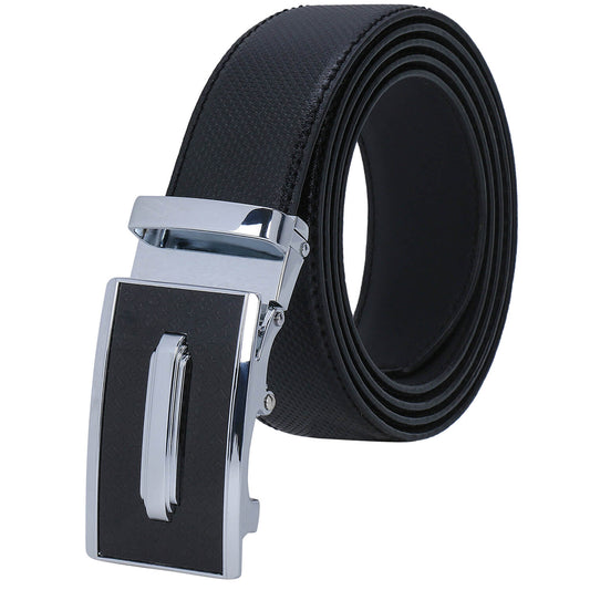 Labnoft Men's Auto-Lock PU Leather Belt, Black