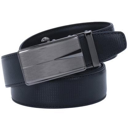 Labnoft Men's Auto-Lock PU Leather Belt, Black