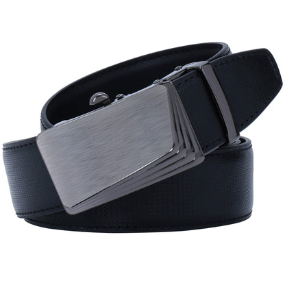 Labnoft Men's Auto-Lock PU Leather Belt, Black