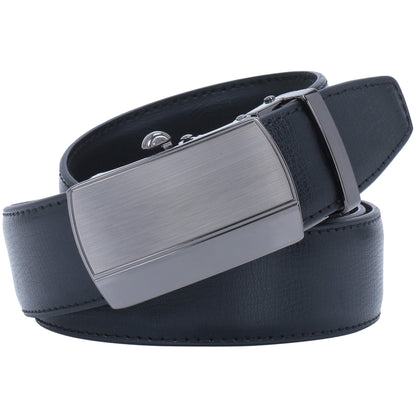 Labnoft Men's Auto-Lock PU Leather Belt, Black